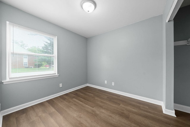 empty room featuring hardwood / wood-style floors