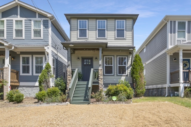 view of front of house with covered porch