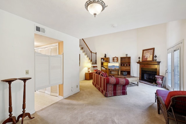 view of carpeted living room