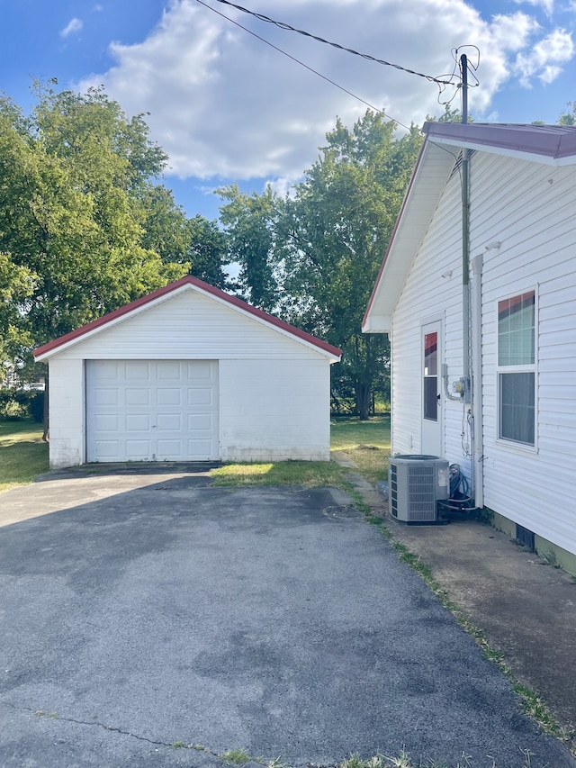 garage featuring cooling unit