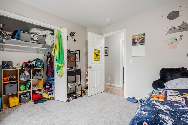 view of carpeted bedroom