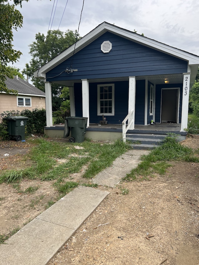 bungalow-style house featuring a porch