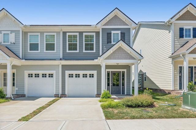 view of property featuring a garage