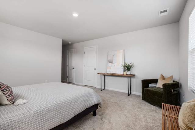 view of carpeted bedroom