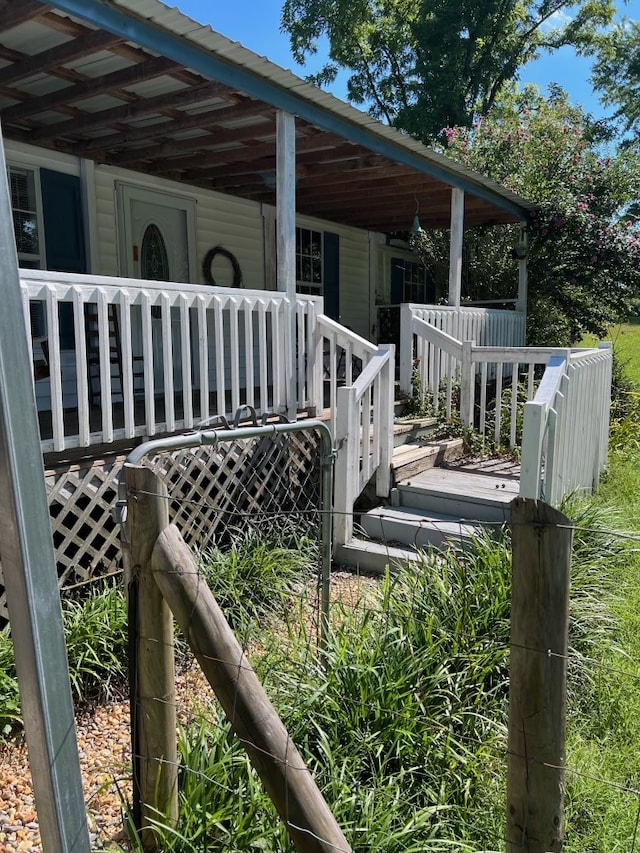 view of wooden terrace