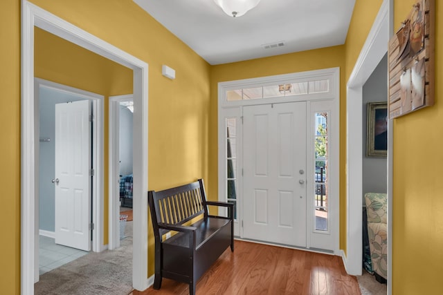 entryway with light wood-type flooring