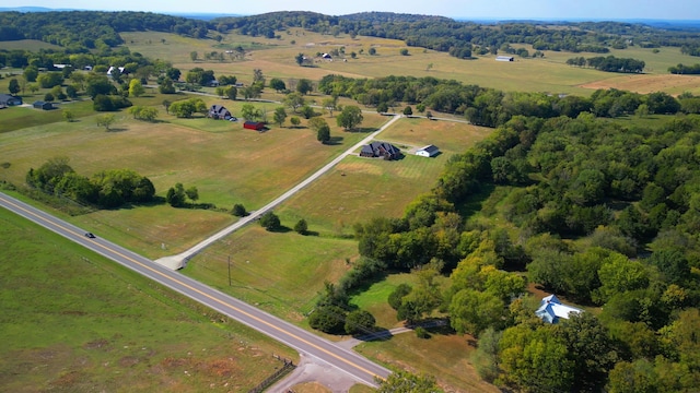 bird's eye view with a rural view