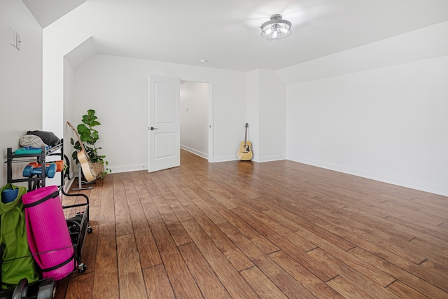 interior space with wood-type flooring