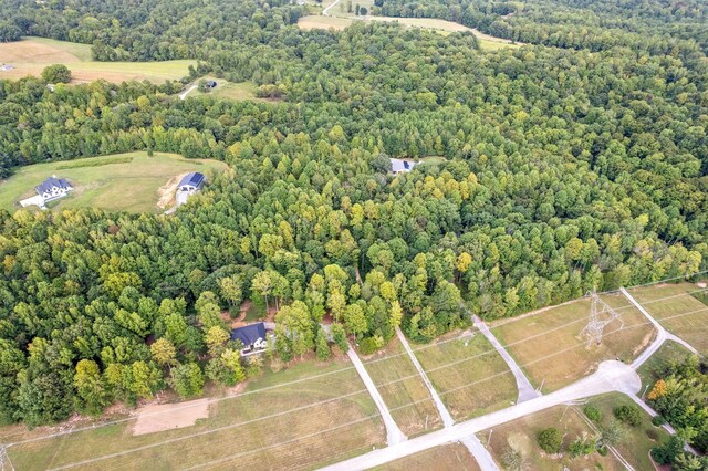 bird's eye view with a rural view