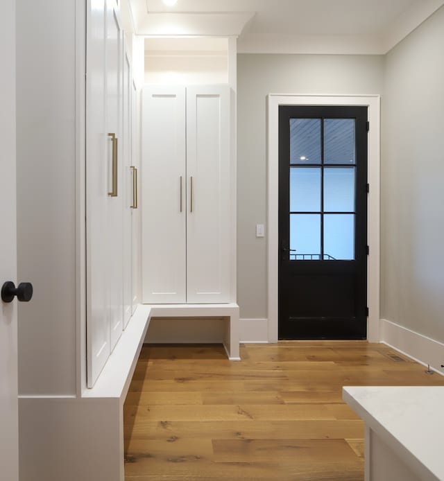 interior space featuring light hardwood / wood-style flooring