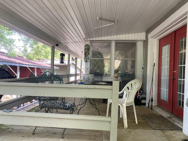 view of patio / terrace featuring french doors