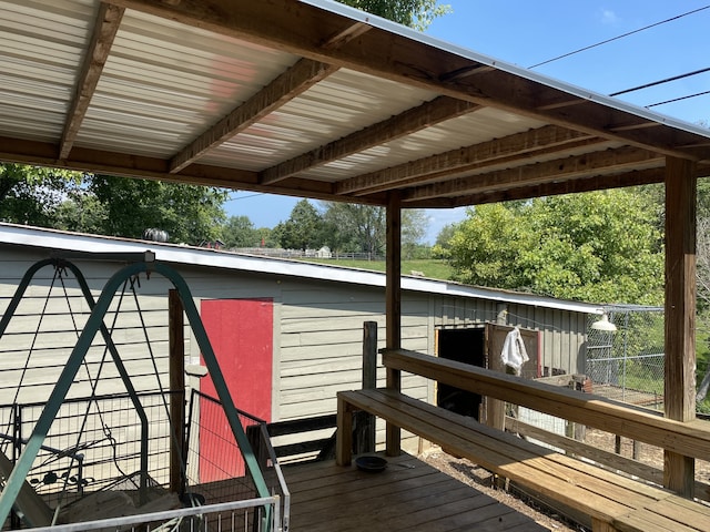 view of wooden terrace