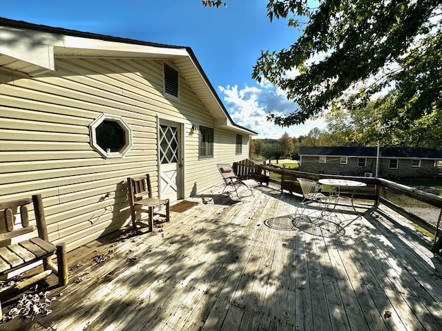 view of wooden deck