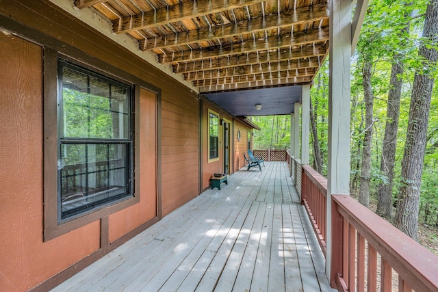 view of wooden deck