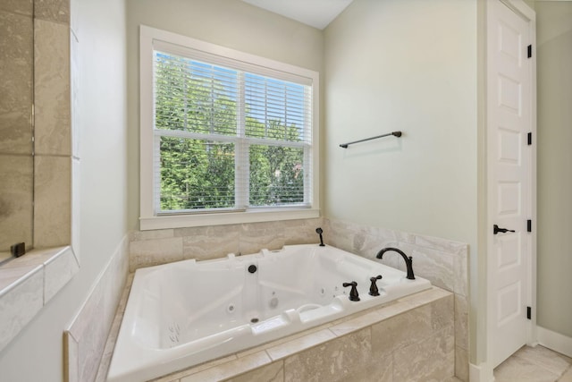 bathroom featuring a jetted tub