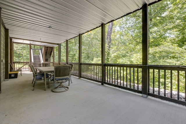 view of sunroom / solarium