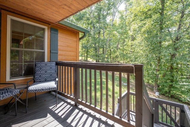 view of wooden deck