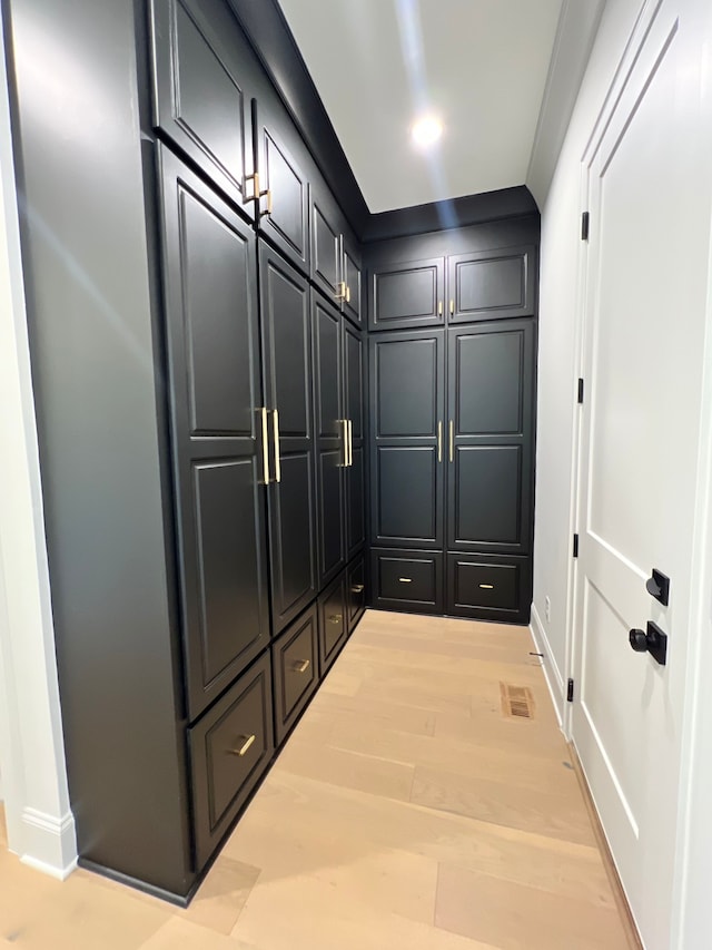 mudroom featuring light hardwood / wood-style floors