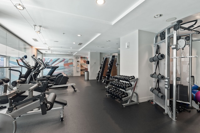 view of exercise room