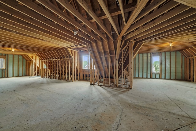 view of attic