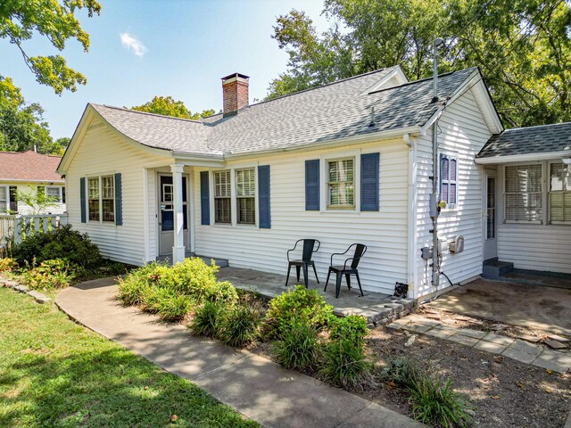 view of single story home