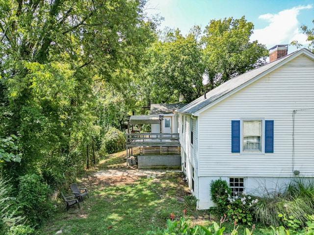 exterior space with a wooden deck