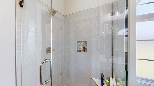 bathroom with walk in shower