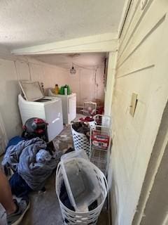 storage area featuring washer / dryer