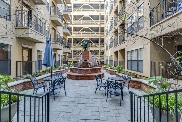 view of patio / terrace featuring a balcony