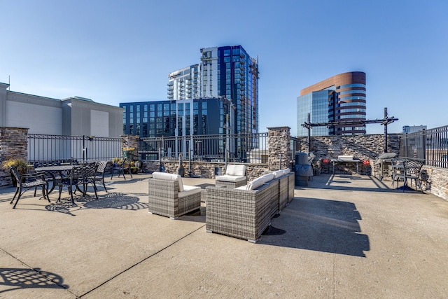 view of patio / terrace featuring outdoor lounge area