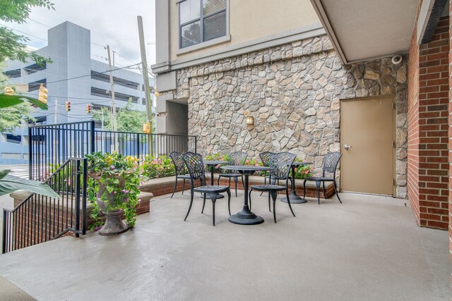 view of patio / terrace featuring a balcony