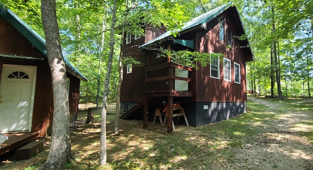 view of rear view of property