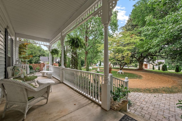 view of patio / terrace with a porch