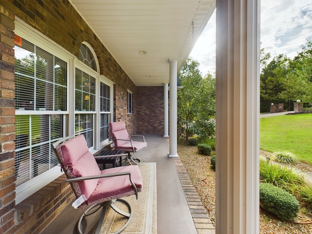 view of patio / terrace featuring covered porch