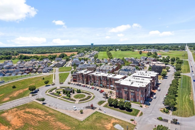 aerial view with a residential view