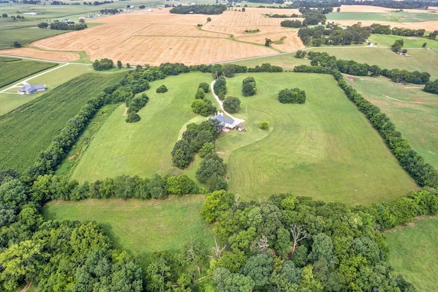 bird's eye view featuring a rural view