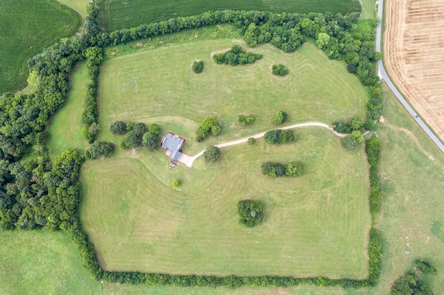 bird's eye view with a rural view