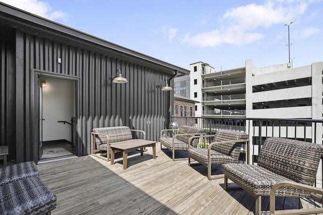 610 21st Ave N Unit 101, Nashville, TN 37203 - wooden terrace with an outdoor hangout area