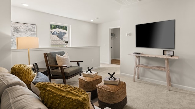 view of carpeted living room