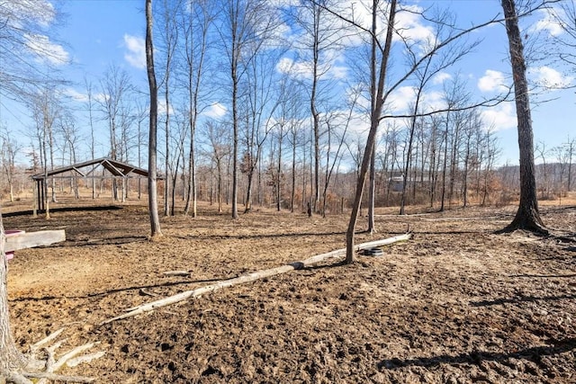 view of yard with a gazebo