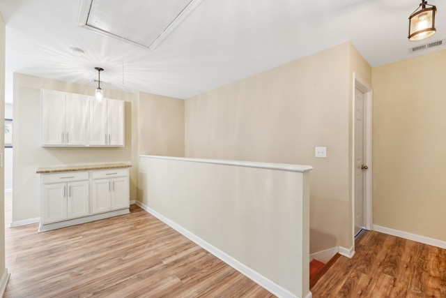 interior space featuring light hardwood / wood-style flooring