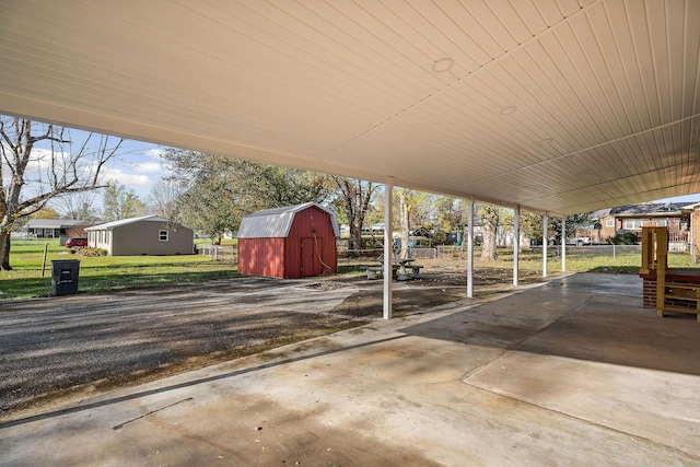 118 Van Buren St, Mcminnville, TN 37110 - view of patio / terrace featuring a storage shed and a carport
