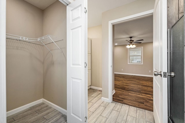 118 Van Buren St, Mcminnville, TN 37110 - spacious closet featuring light wood-type flooring and a ceiling fan