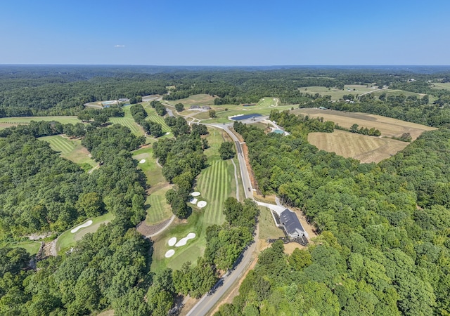 drone / aerial view with a rural view