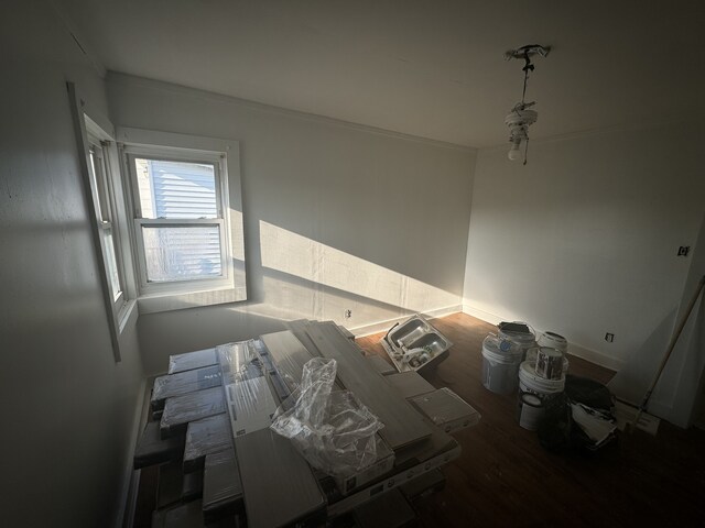 unfurnished room featuring wood-type flooring