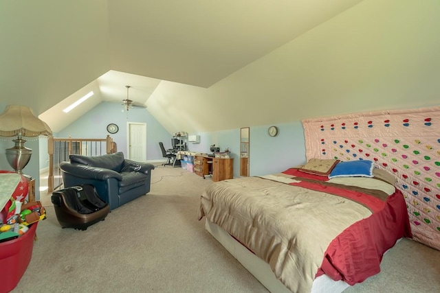 2409 Pepper Rd, Franklin, KY 42134 - carpeted bedroom featuring vaulted ceiling and a desk