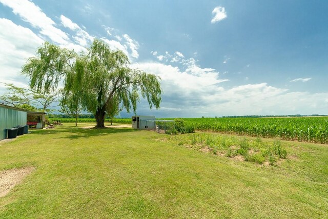 2409 Pepper Rd, Franklin, KY 42134 - view of grassy yard with agricultural area, a view of countryside, and a storage shed