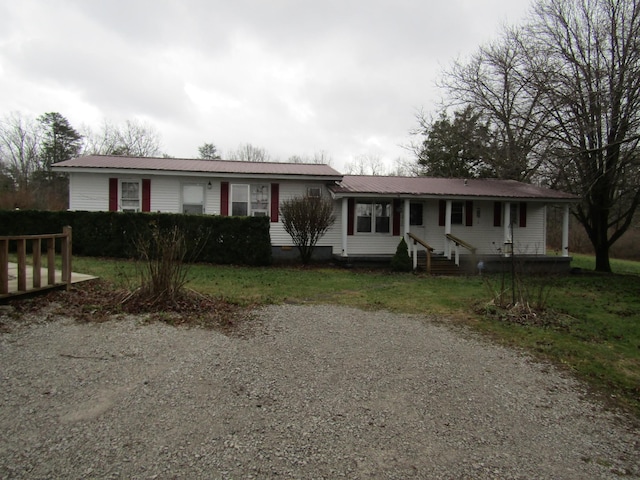 view of single story home