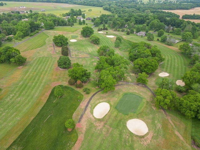 birds eye view of property with a rural view