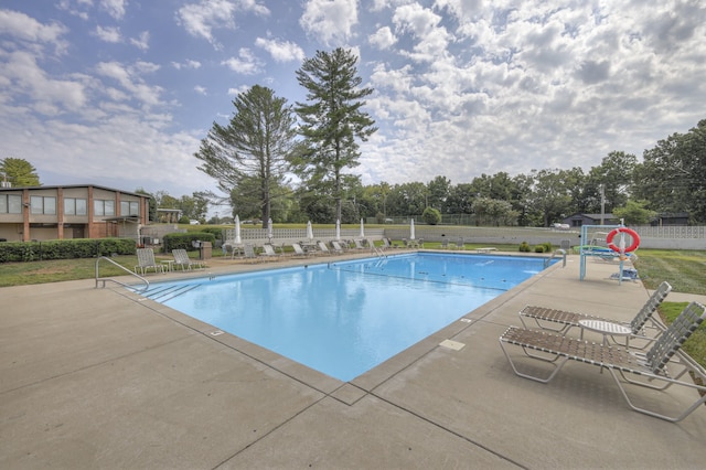 view of pool with a patio